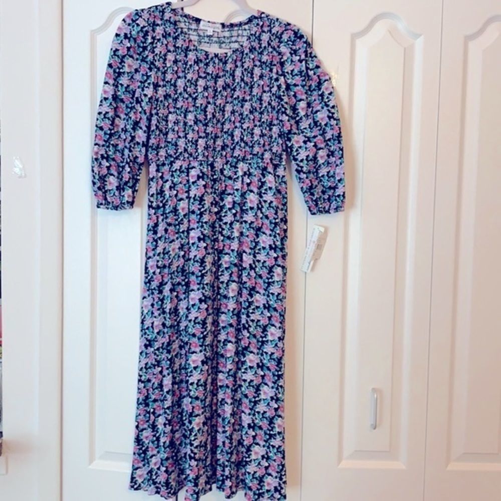 Modest Floral Midi Dress